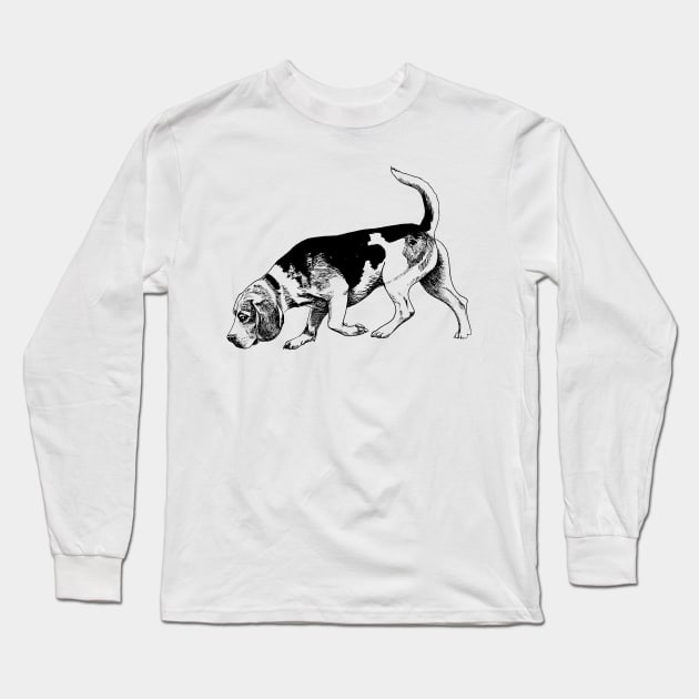 beagle Long Sleeve T-Shirt by VicaVeresk